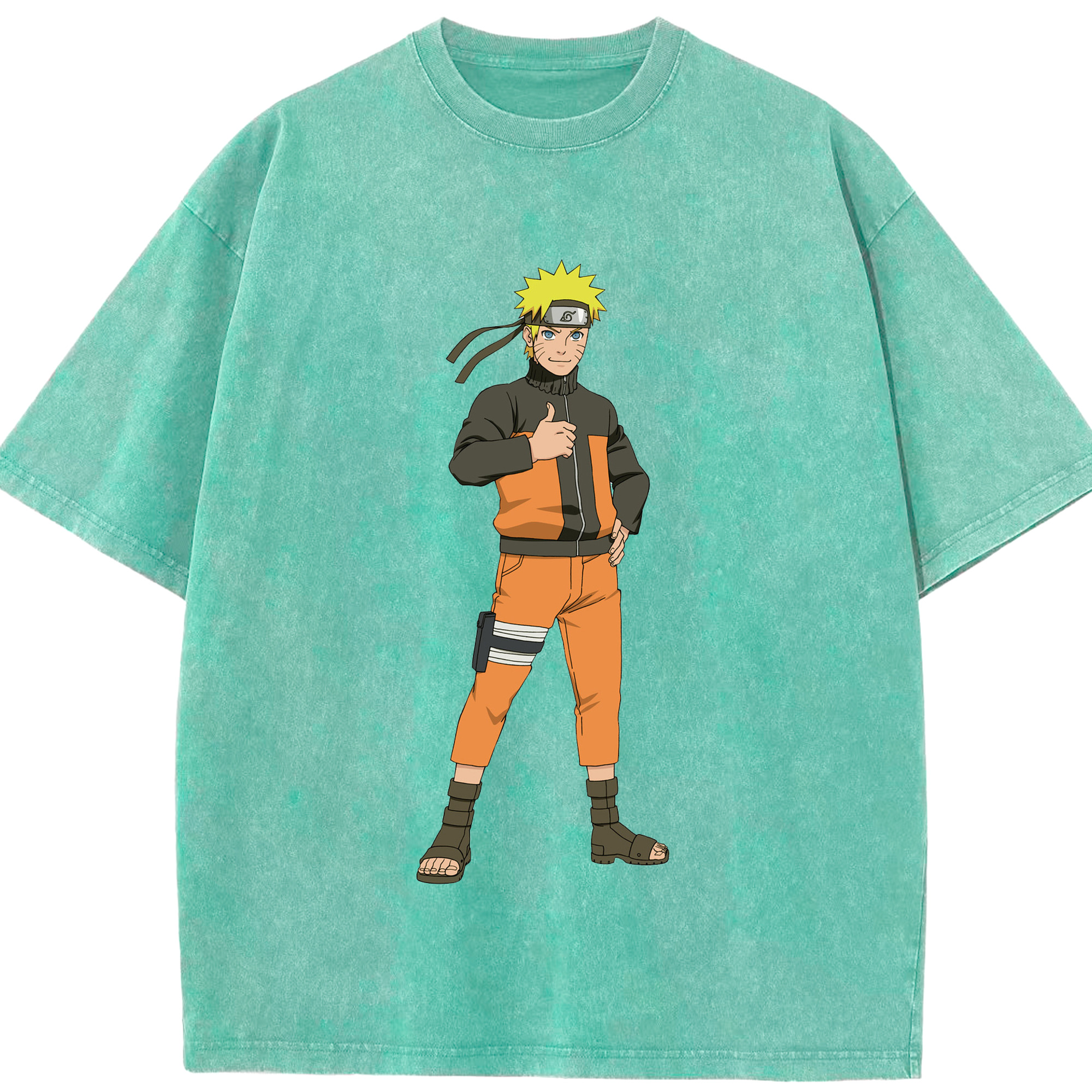 （画像用） NARUTO -ナルト- うずまき ナルト Uzumaki Naruto 綿100% ヴィンテージ風 半袖Tシャツ（フロントプリント）